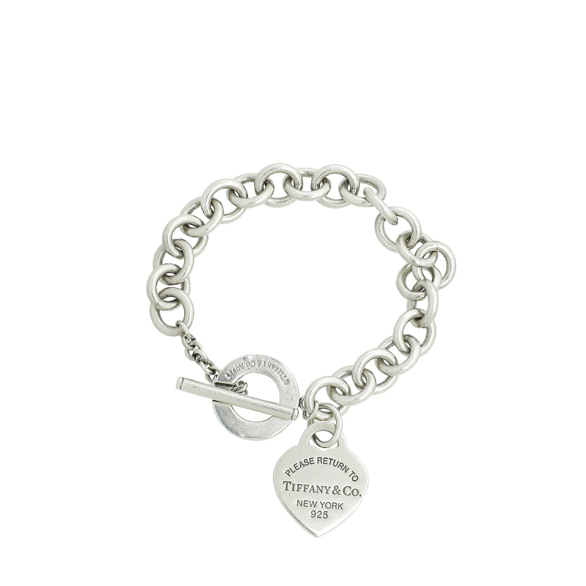 Tiffany & Co Silver Heart Tag Toggle Bracelet