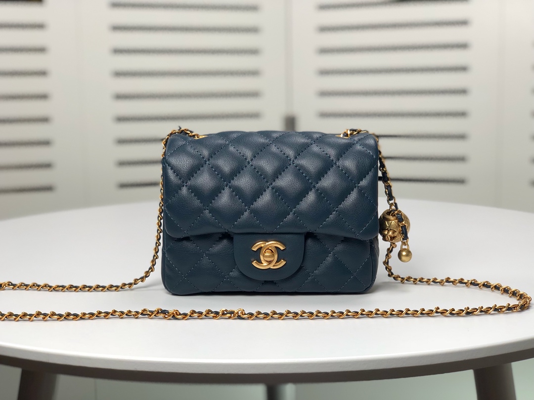 Chanel Cross Body Metal Ball Chain Shoulder Bag Handbag