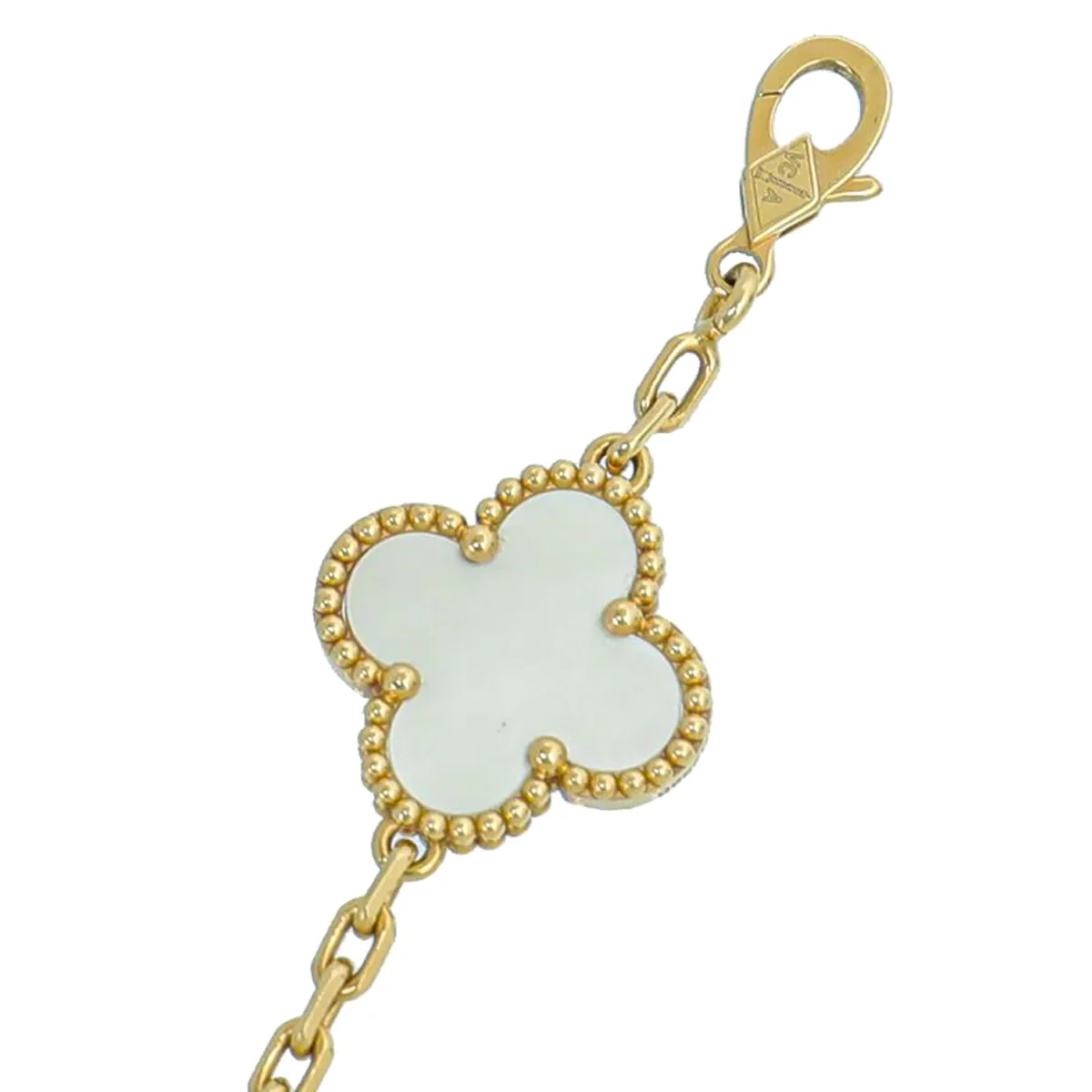 Van Cleef & Arpels 18K Yellow Gold 5 Motifs MOP Vintage Alhambra Bracelet