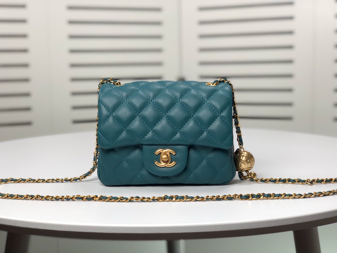 Chanel Cross Body Metal Ball Chain Shoulder Bag Handbag
