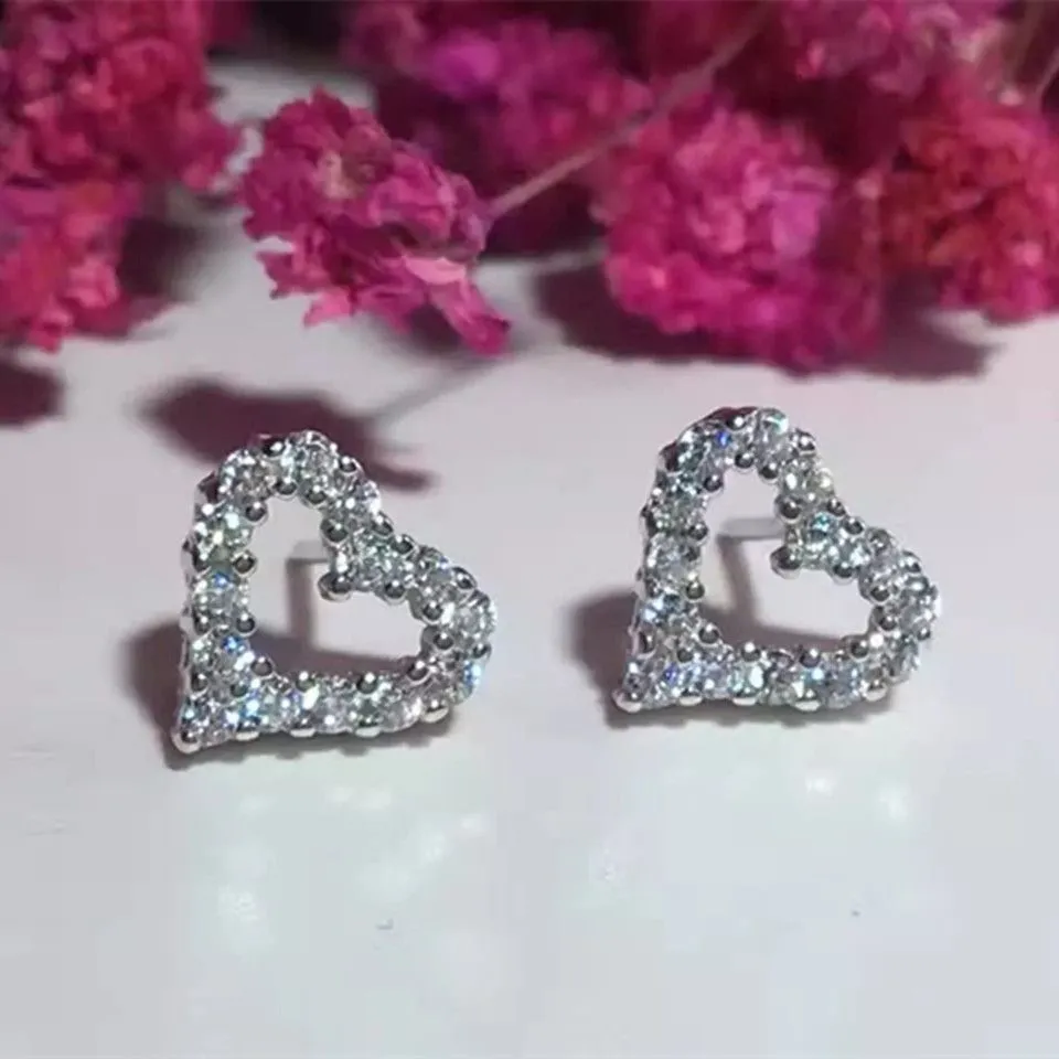 Tiffany & Co. Dupe Diamond Heart Stud Earrings Cheap Jewellery 61101268