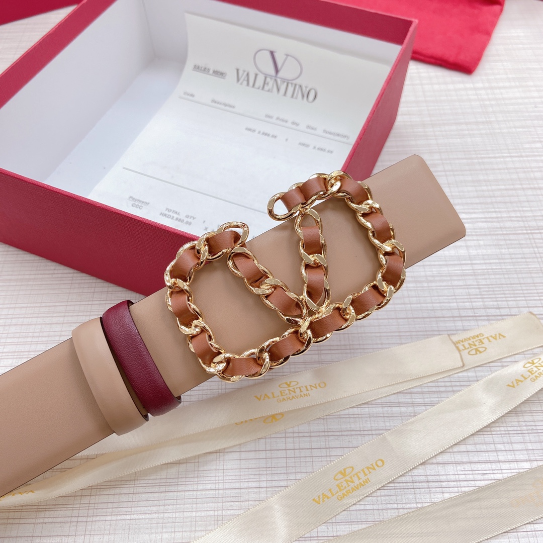 Valentino Leather Belts 1:1 Mirror Version