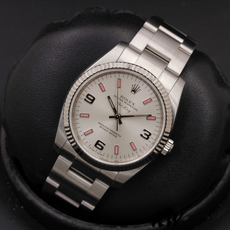 Rolex Oyster Perpetual Air-King 114234 Automatic Silver Dial 34mm Unisex replica watch