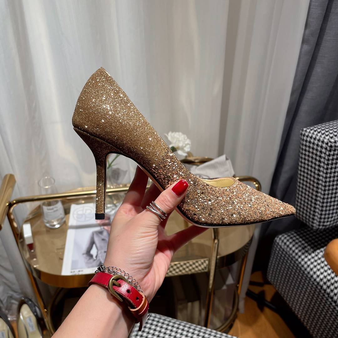 Jimmy Choo Love Flat cusp Slide Sandal (Replica)