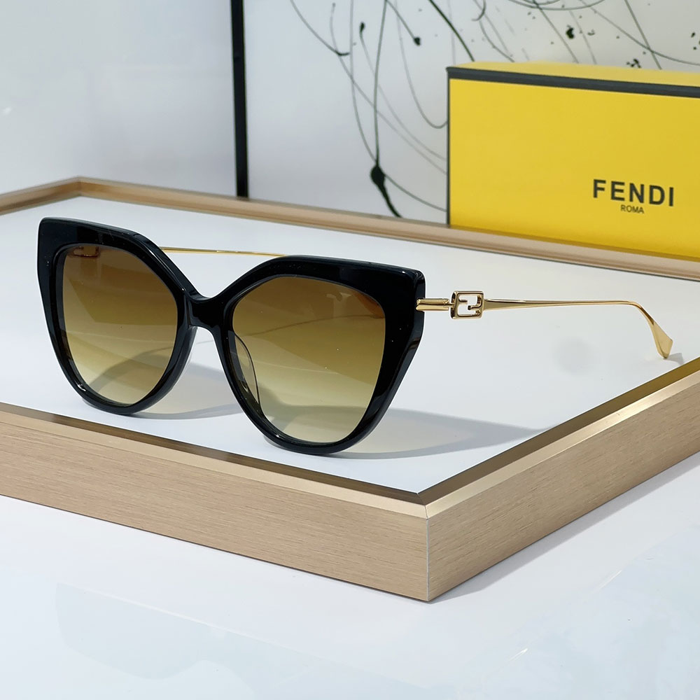 Fendi Thin-framed Sheet Metal on The Sides Sunglasses Top quality 锛�Replica锛�