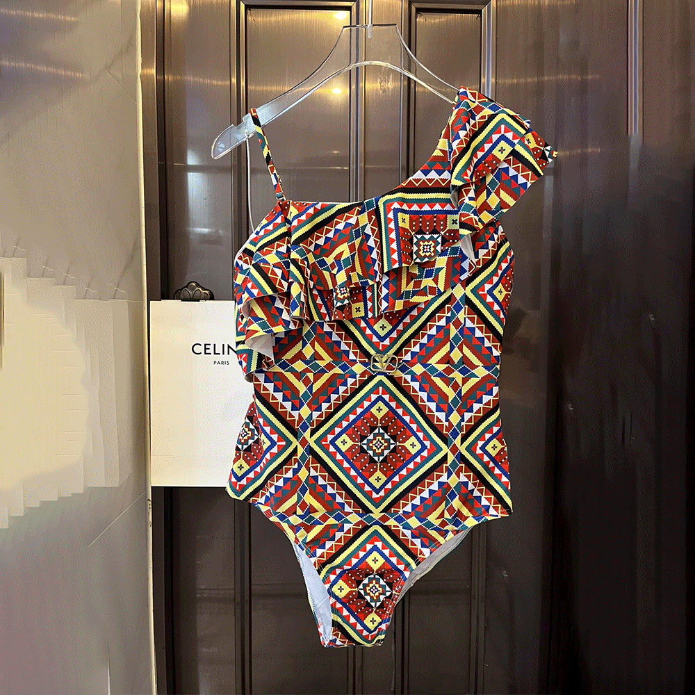 Valentino Check One-piece Swimsuit Swimwear（Replica）