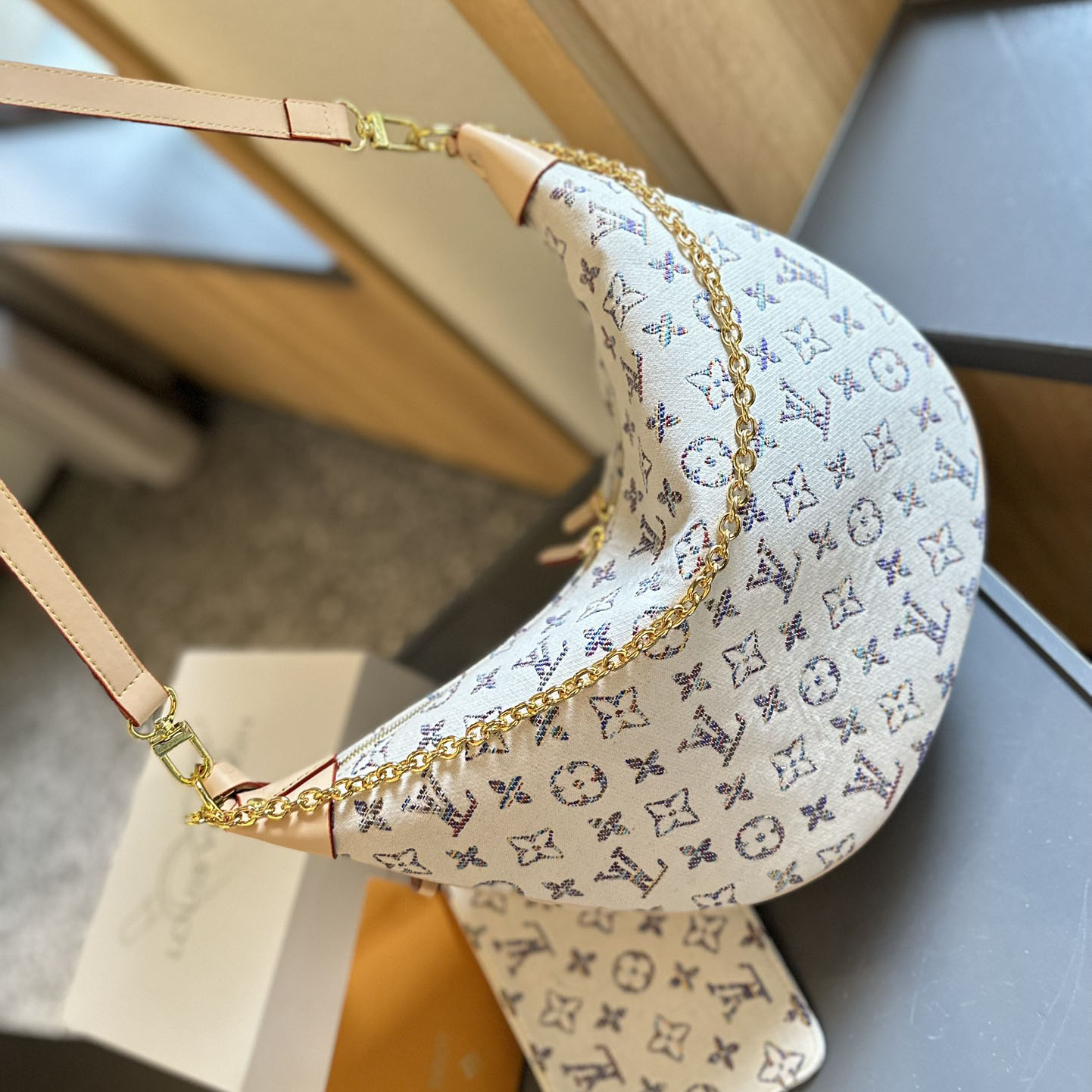 Louis Vuitton LV HOBO LOOP Denim Handbag Shoulder Bag (Replica)
