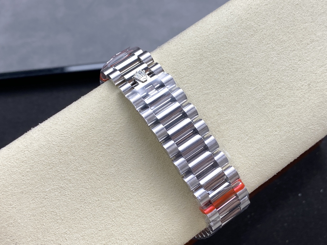 Rolex Day Date 36mm Pink Diamond-Set Dial Fluted Bezel President m128239 0071