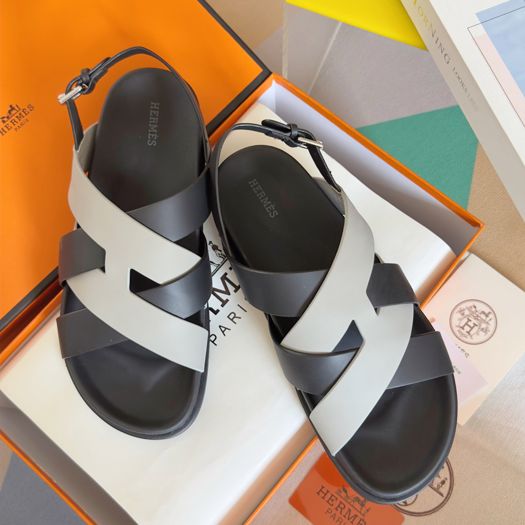 Hermes Shoes Kazimir series couple sandals