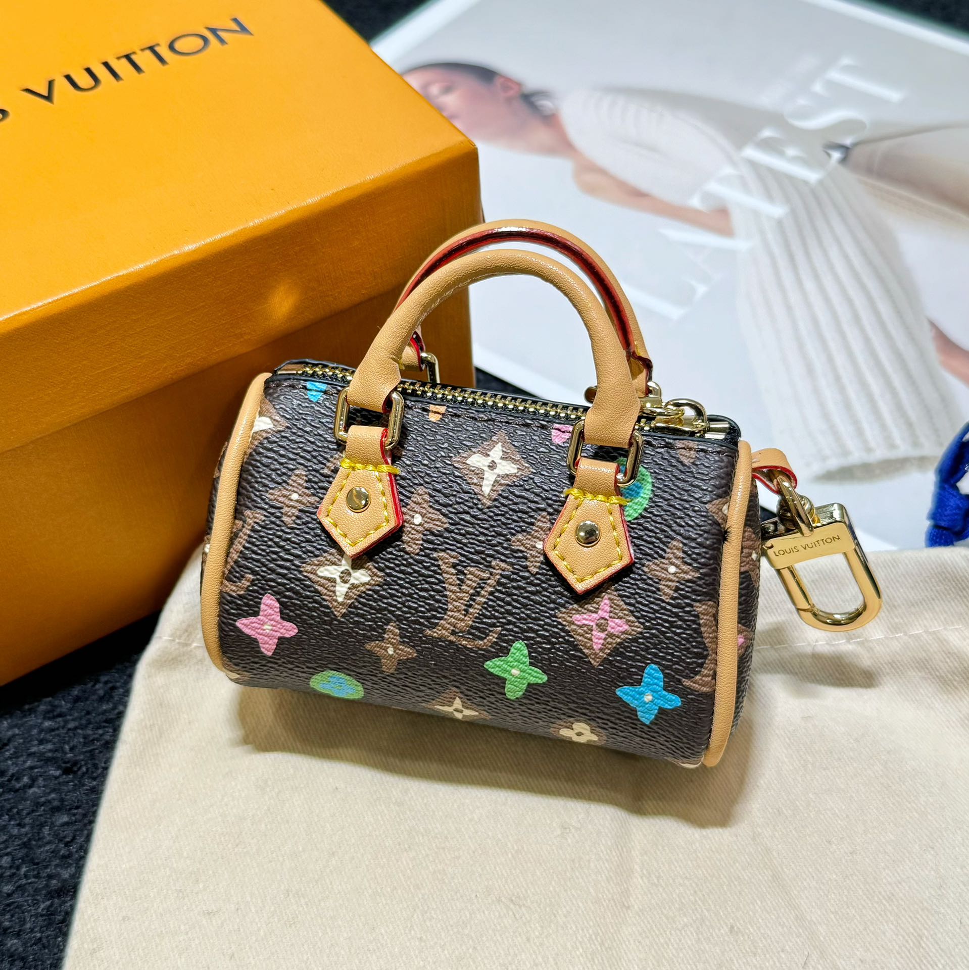 Louis Vuitton Micro Bag Leather Keychain Pendant Accessories