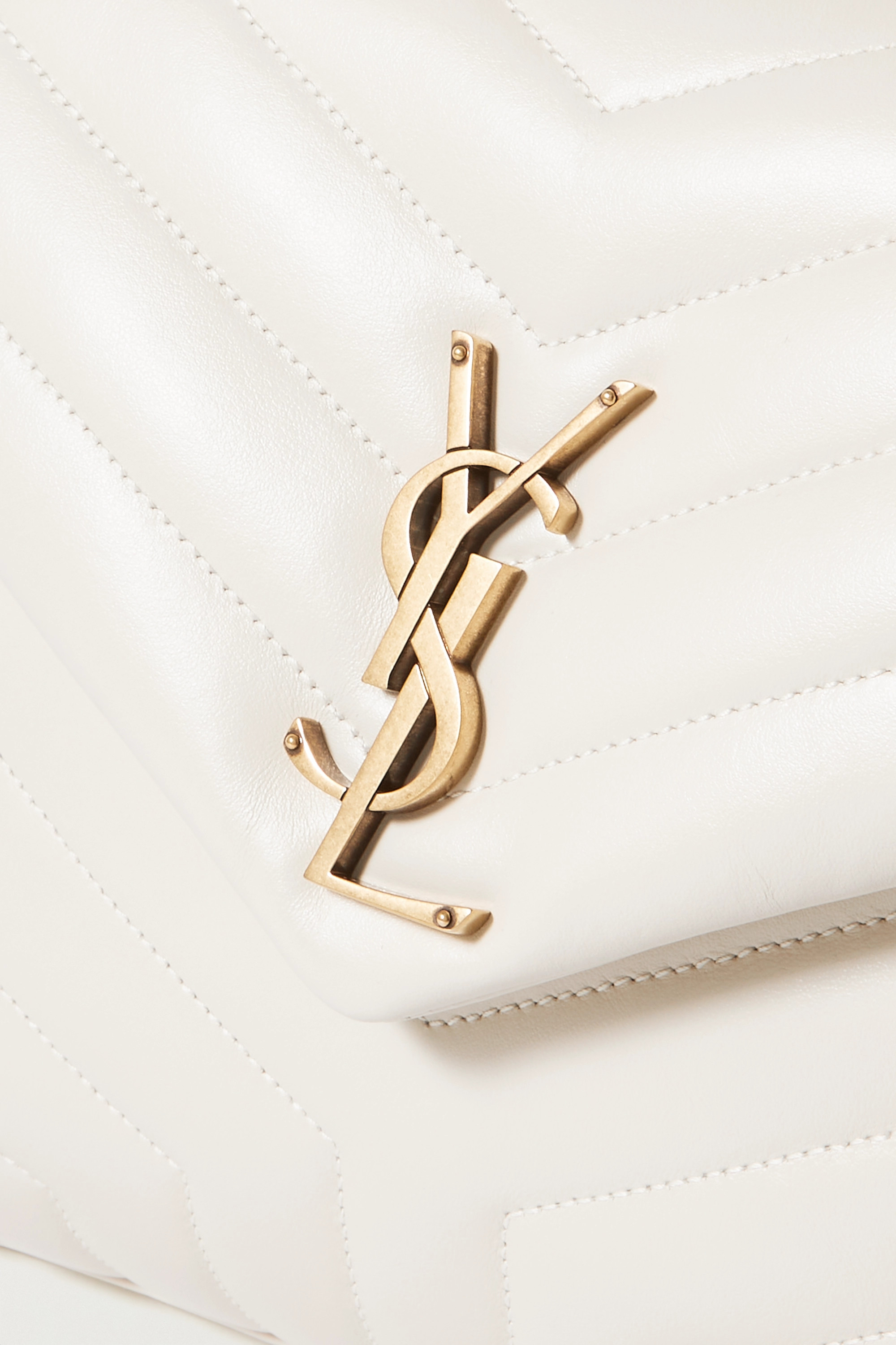 Yve SAINT LAURENT YSL LouLou Medium Quilted Leather Shoulder Bag White(Replica)