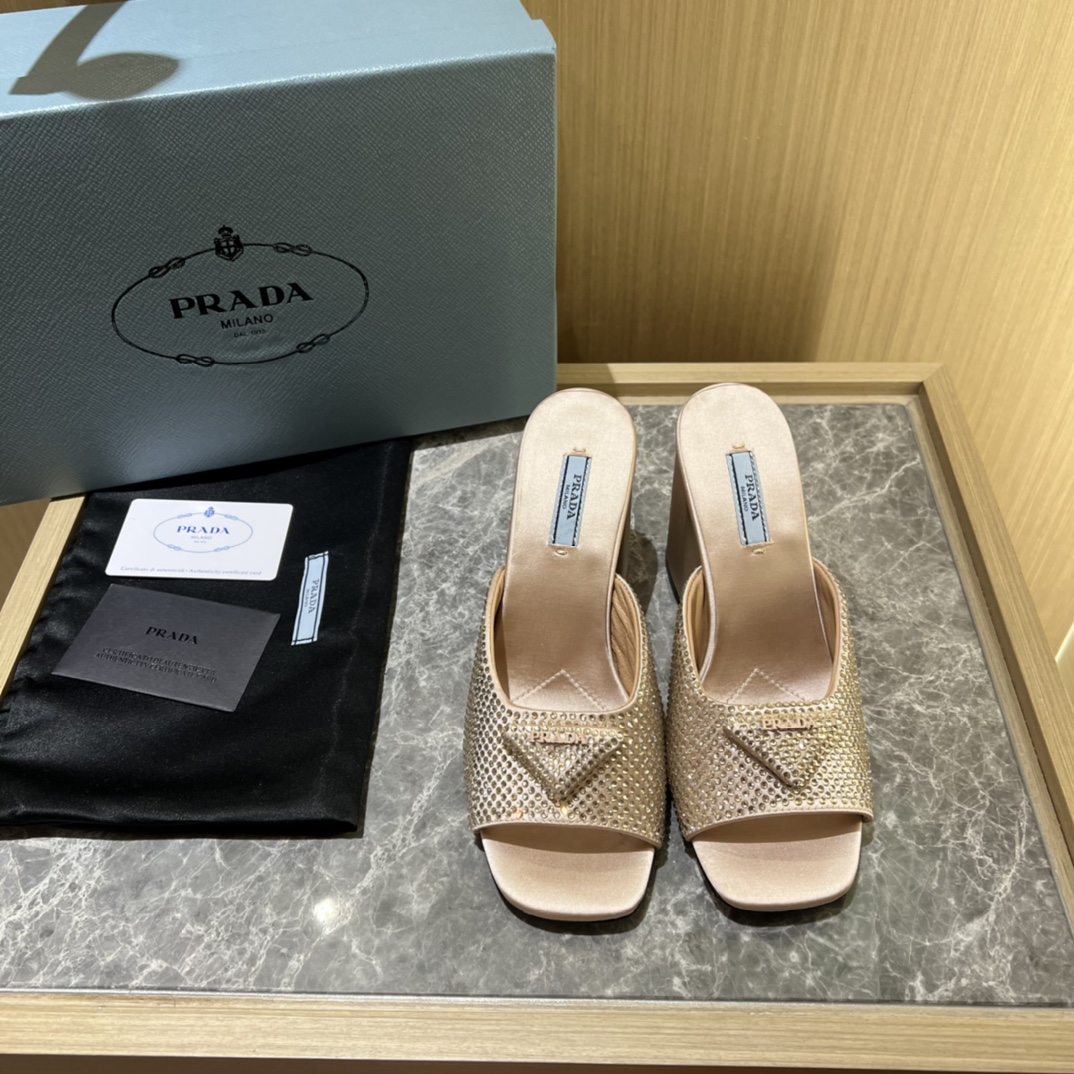 Prada shoes Diamond High heels 9CM sandal 005