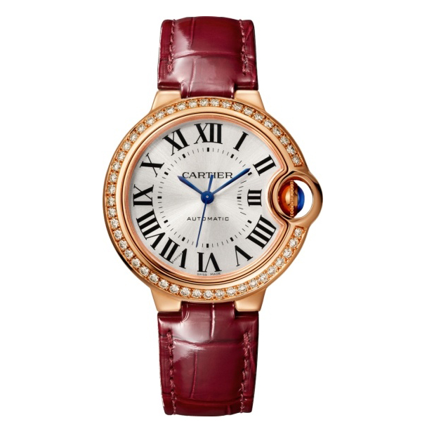 Cartier Ballon Bleu 33mm 18K Rose Gold & Diamonds Lady��s Watch, WJBB0033
