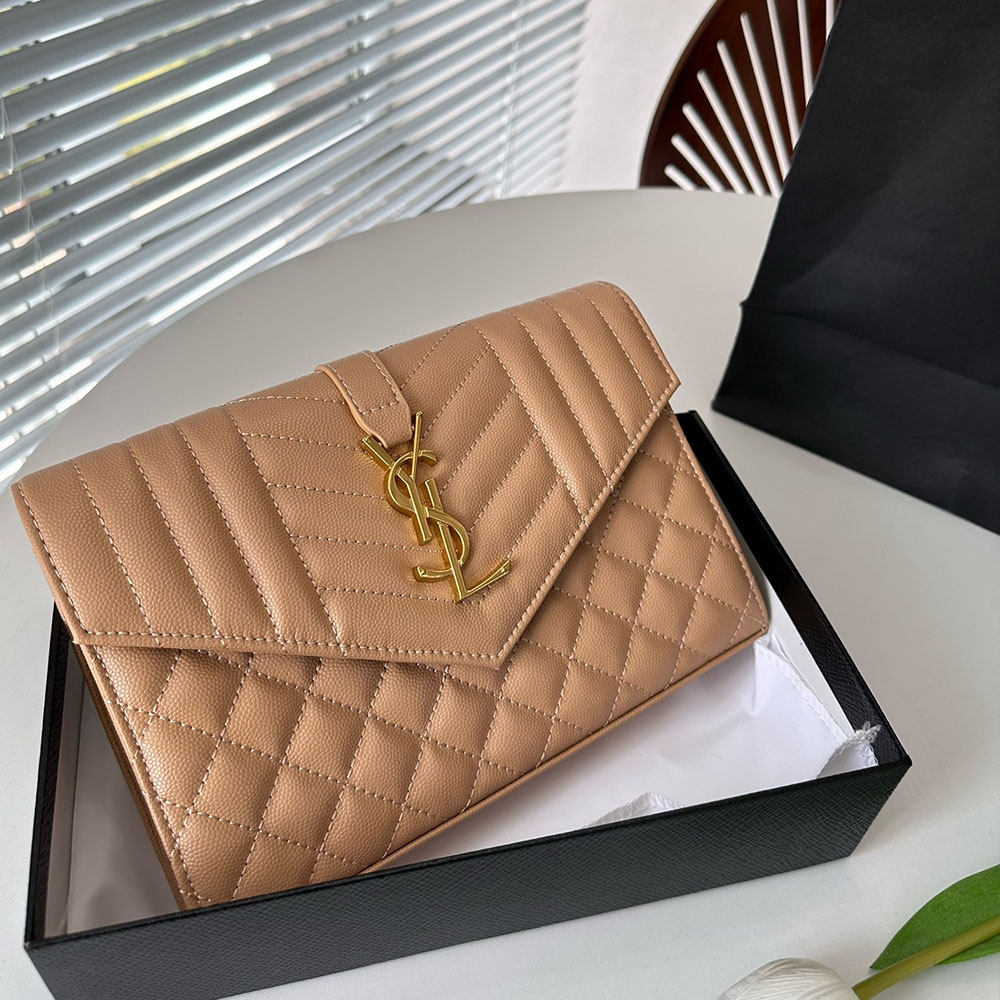 Saint Laurent YSL Envelope Medium 24- Embossed Leather Shoulder Bag(Replica)