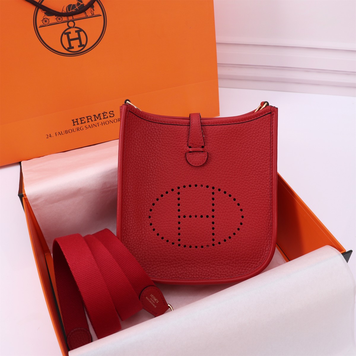 Hermes Eveline mini17 shoulder bag 锛�7AReplica锛�