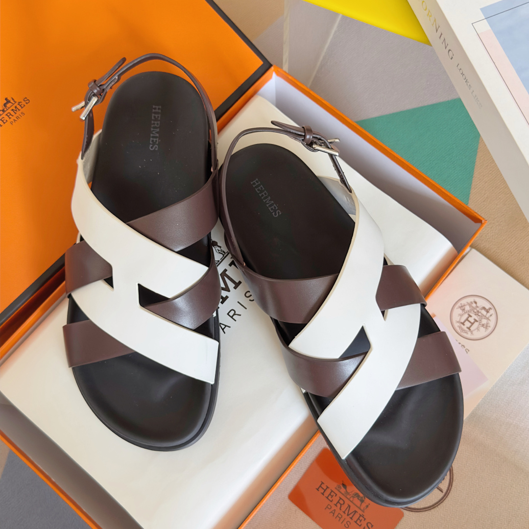 Hermes Shoes Kazimir series couple sandals