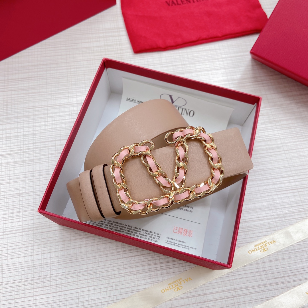Valentino Leather Belts 1:1 Mirror Version