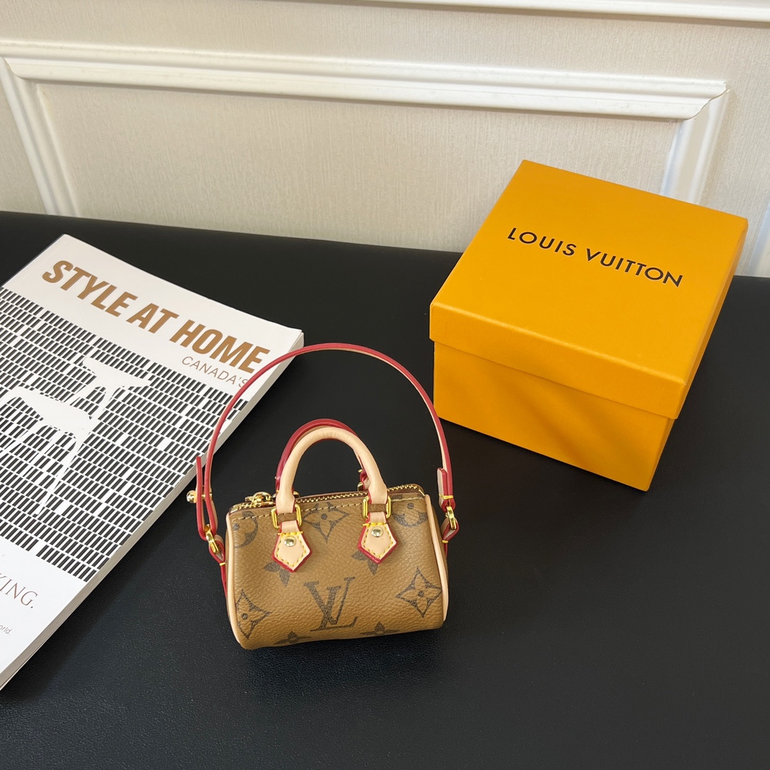 Louis Vuitton Micro Bag Leather Keychain Pendant Accessories