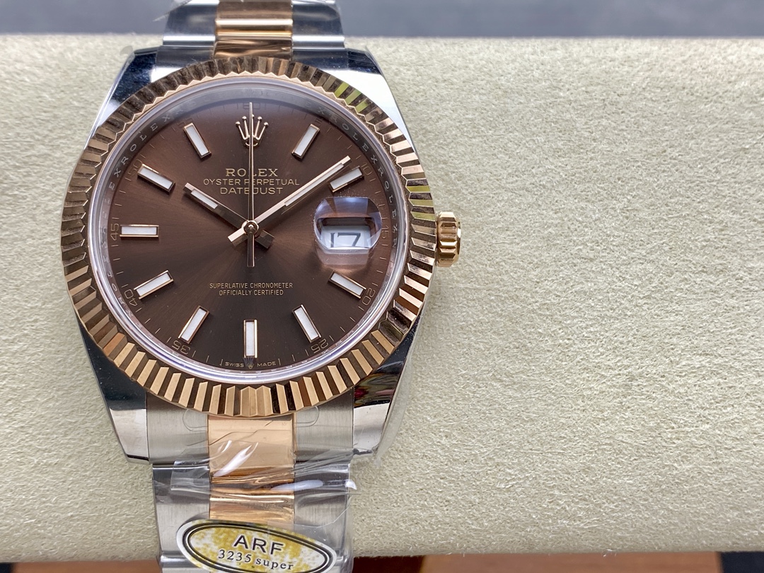 Rolex Datejust 41 Everose Gold Automatic 126331 0001 Chocolate Men's Watch