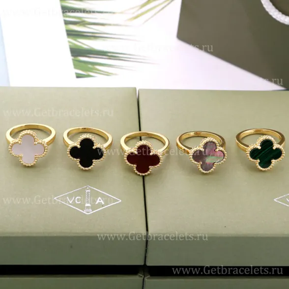 Replica Van Cleef Arpels Magic Alhambra Ring Wiht Mother-of-Pearl