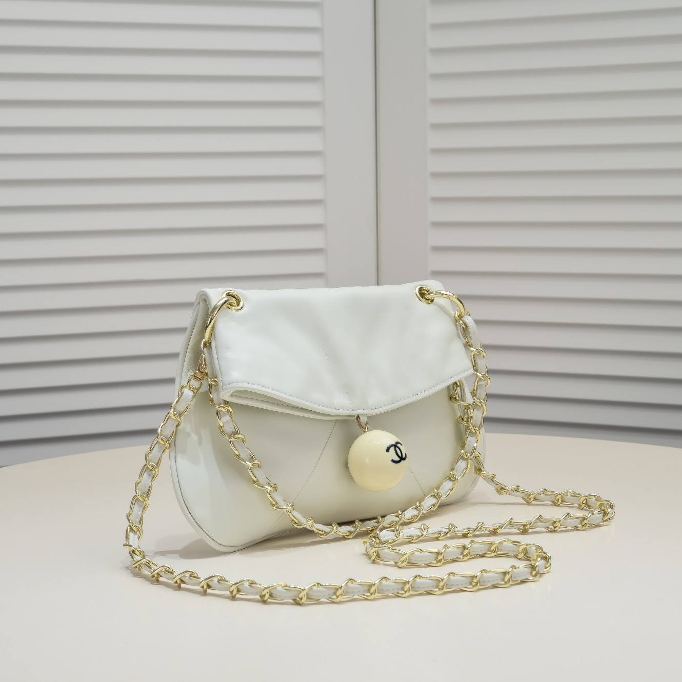 Chanel 24P Hobo Vintage Table Tennis Handbag Shoulder Bag Handbag