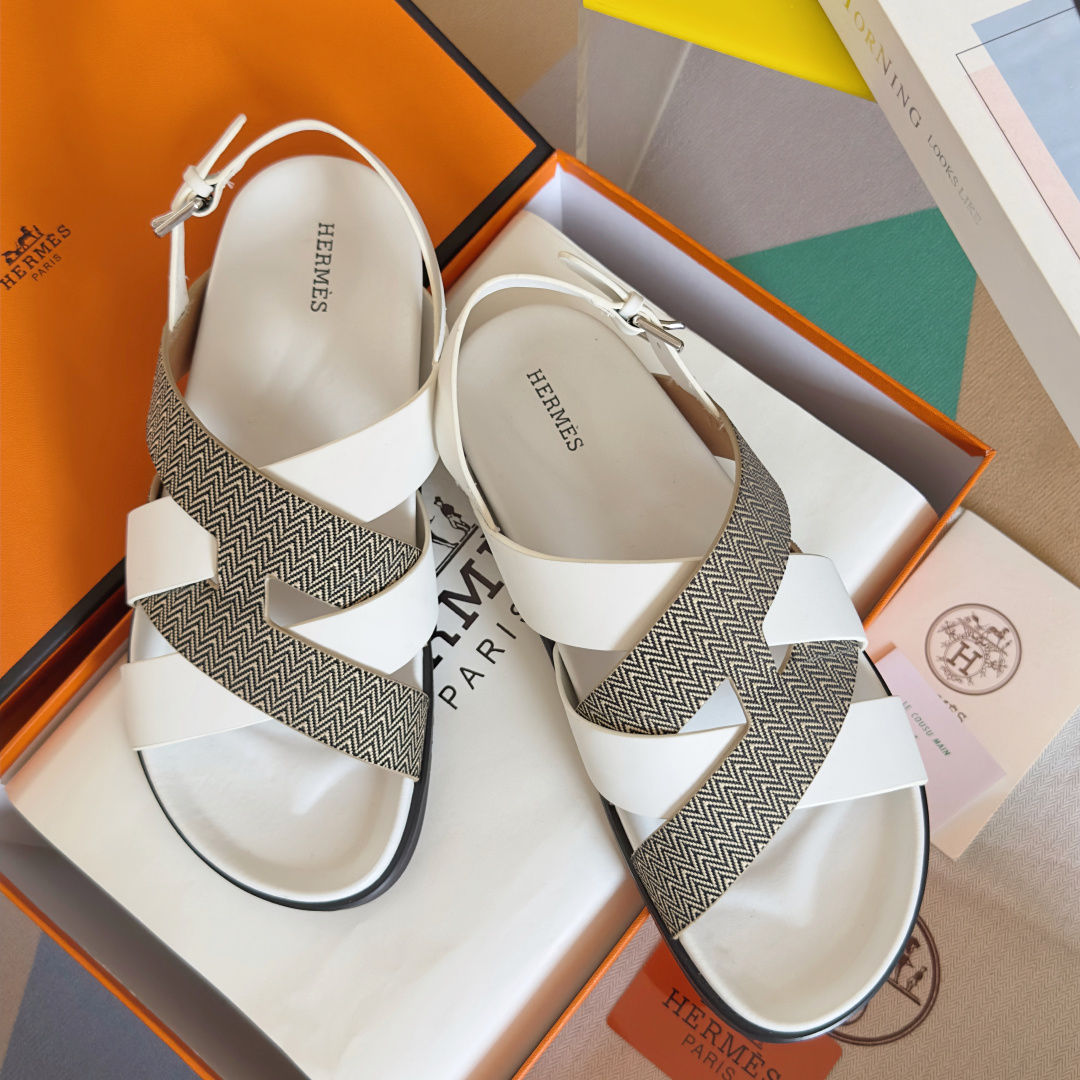 Hermes Shoes Kazimir series couple sandals