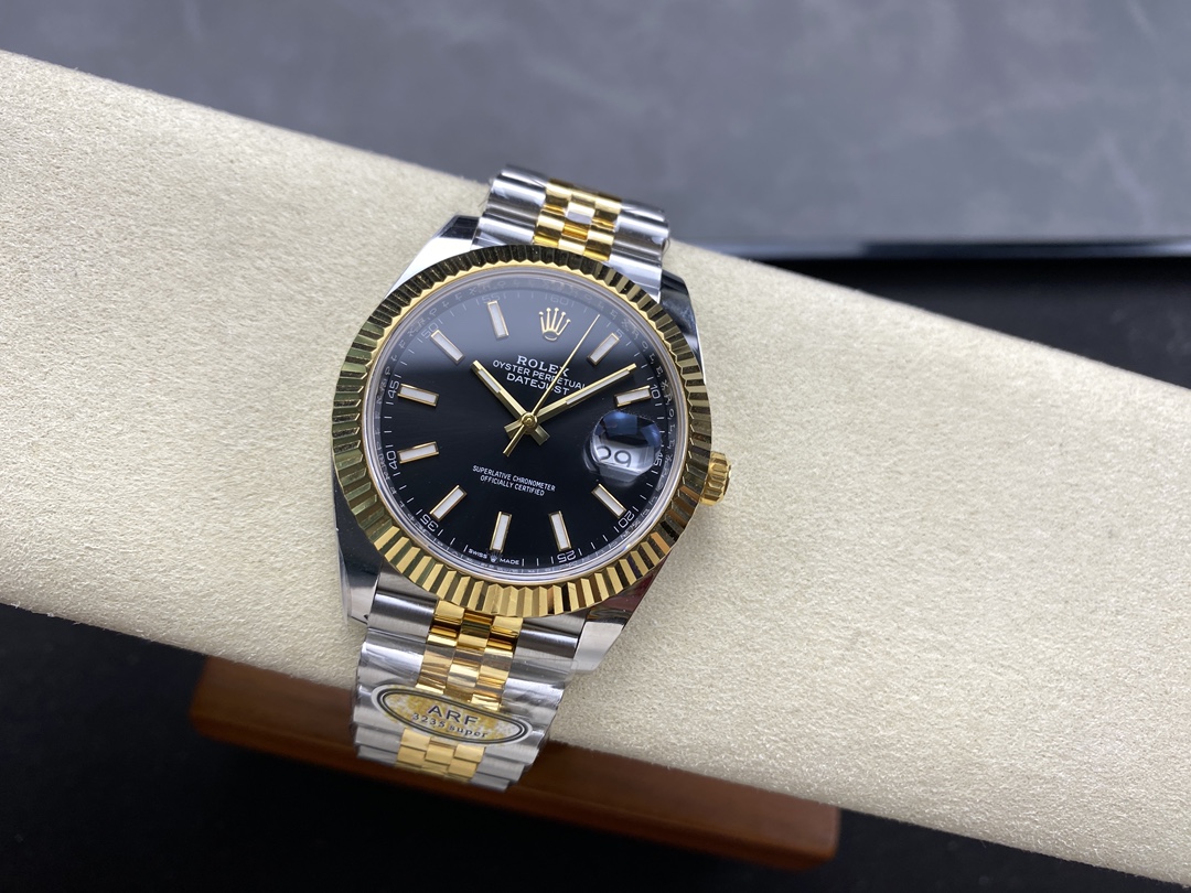 Rolex Datejust 41 Black Dial Gold & Steel 126333 0014 Men's Watch