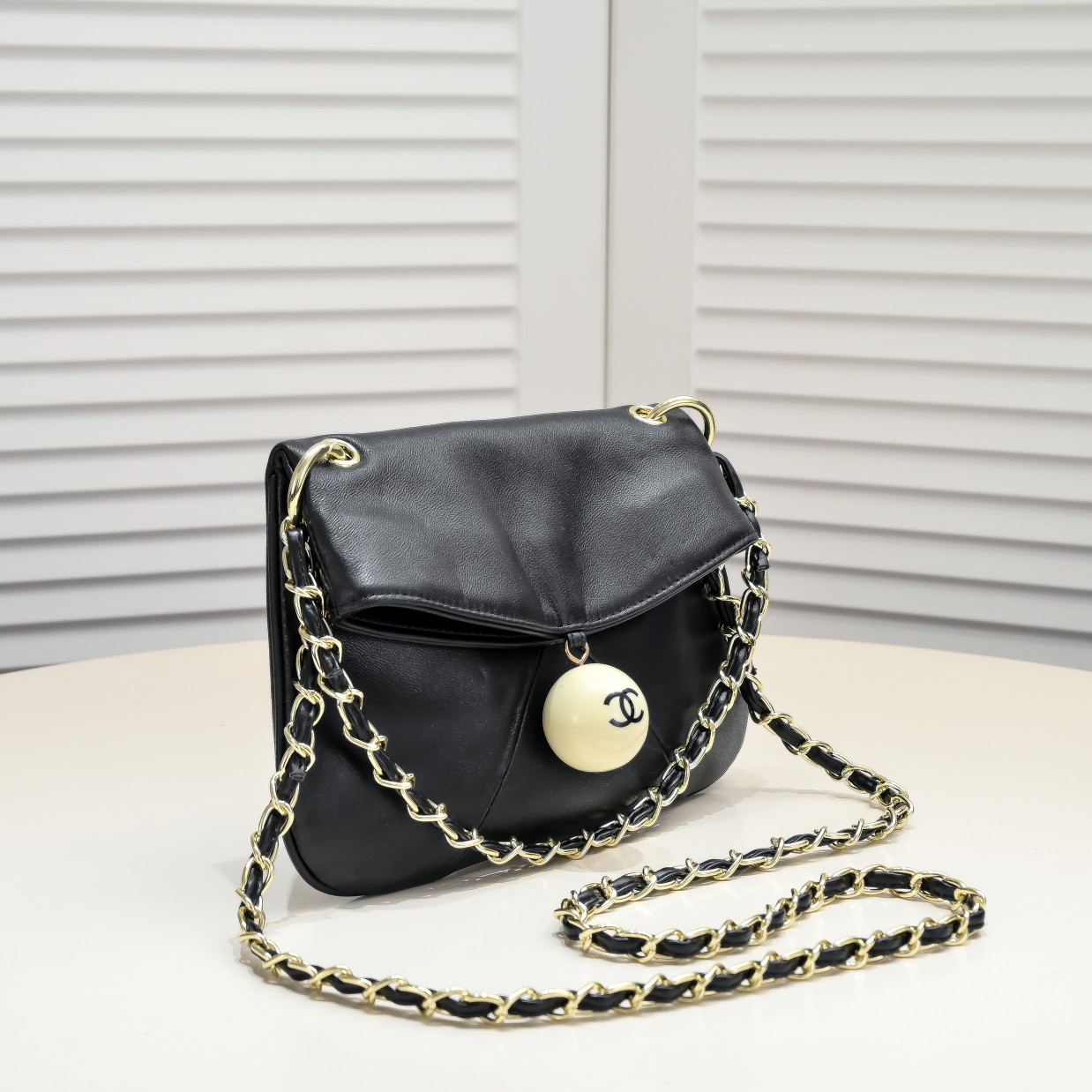 Chanel 24P Hobo Vintage Table Tennis Handbag Shoulder Bag Handbag