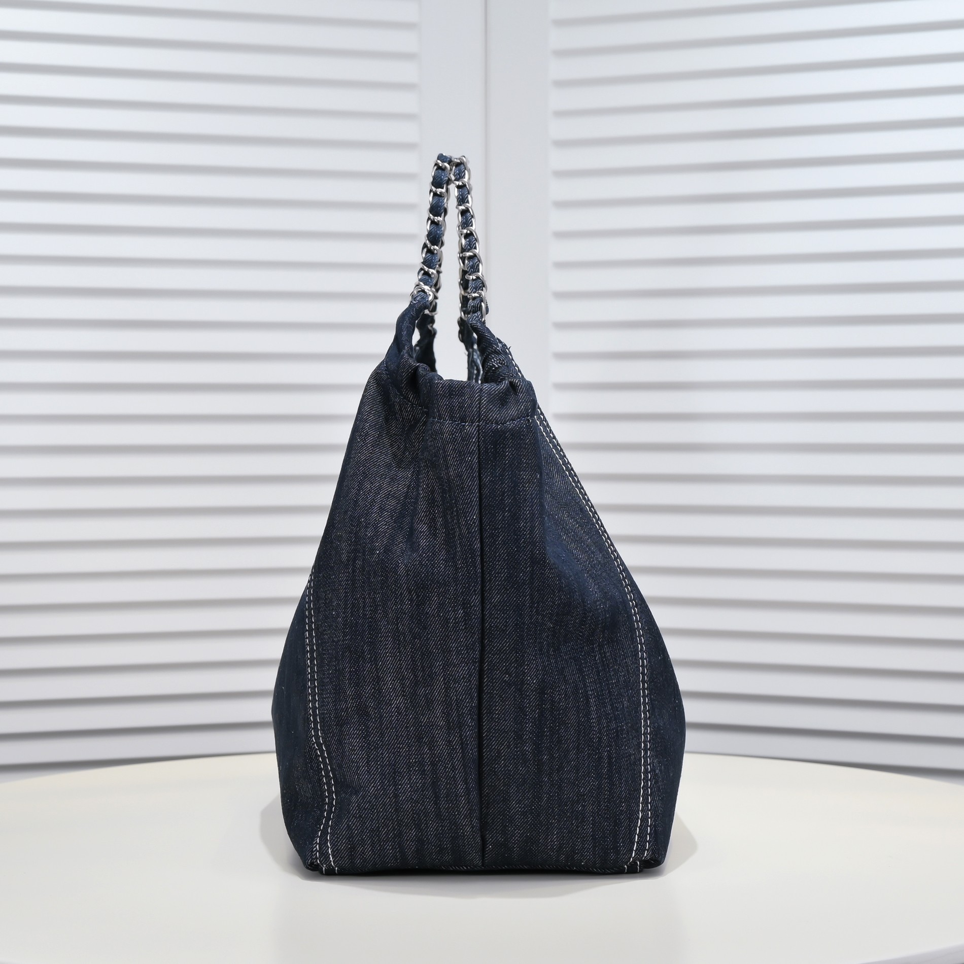 Chanel Coco Cabas Denim Large Hobo Bag In Blue Shoulder Bag Handbag