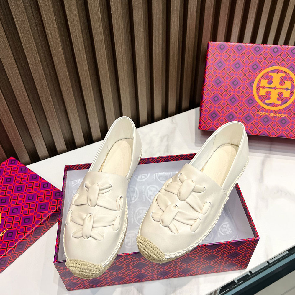 Tory Burch Leather Comfortable Fisherman Shoes Sandals Slide (Replica)