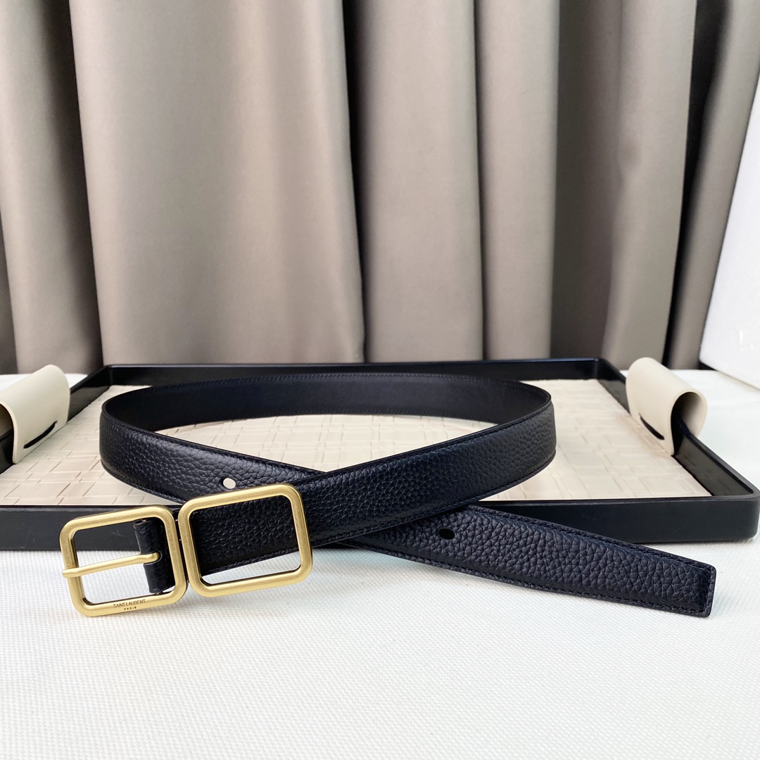 YSL Saint Laurent Leather Belts 1:1 Mirror Version