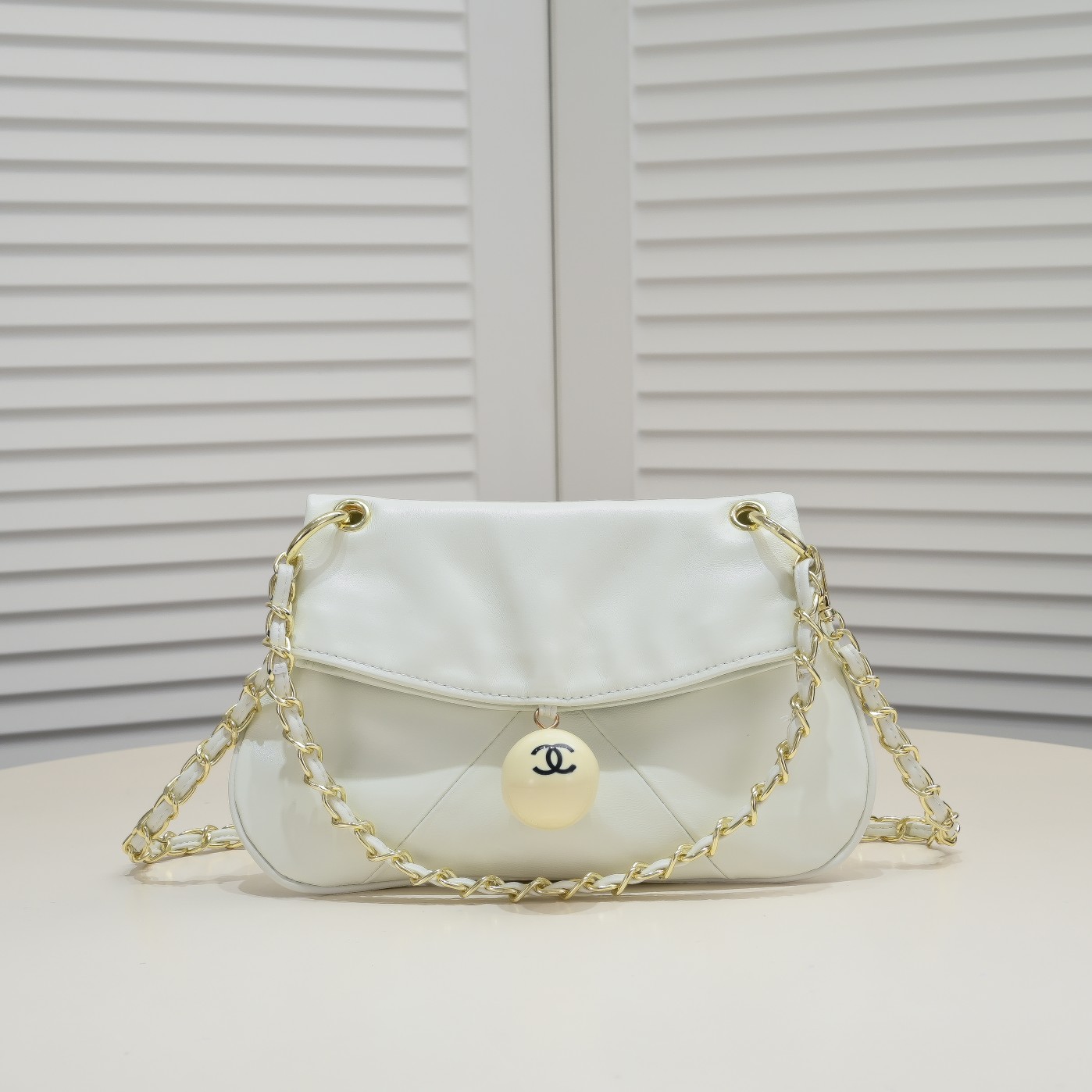 Chanel 24P Hobo Vintage Table Tennis Handbag Shoulder Bag Handbag