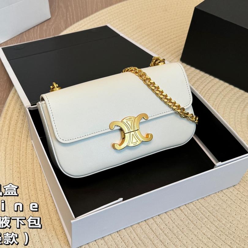 Celine Triomphe Handbag Shoulder Bag Chain Strap Crossbody Bag (Replica)