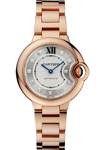 Cartier Ballon Bleu 33 mm Rose Gold & Diamonds Lady��s Watch, WJBB0062
