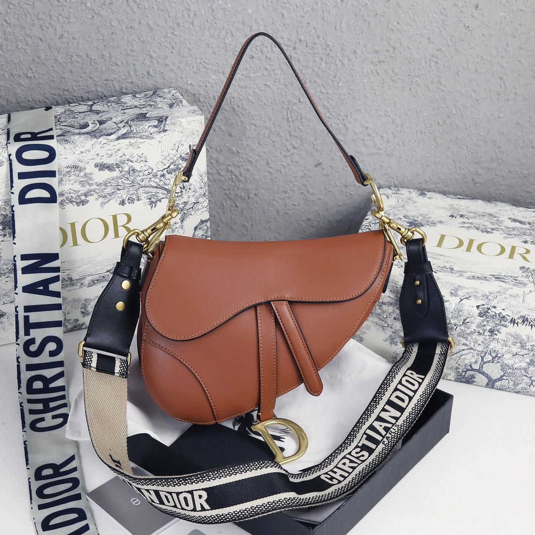 Saddle Bag Brown with weave strap 1033 XB012 25.5cm