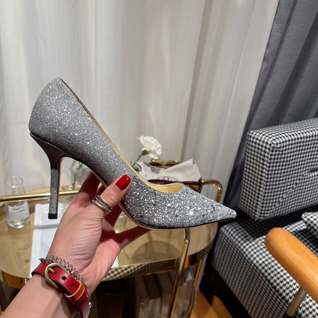 Jimmy Choo Love Flat cusp Slide Sandal (Replica)