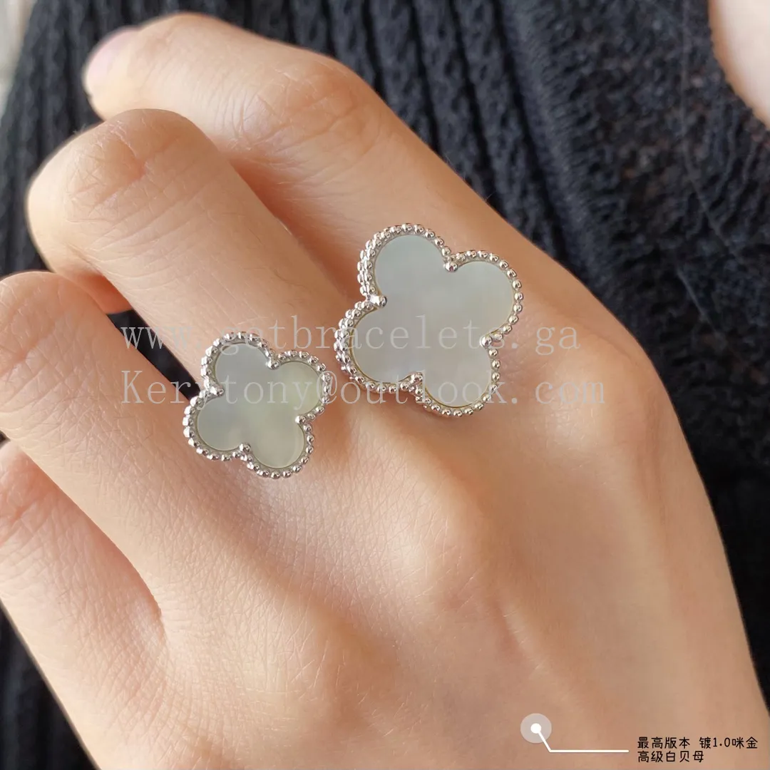 Van Cleef Arpels Magic Alhambra Between the Finger Ring Yellow Gold and White Gold